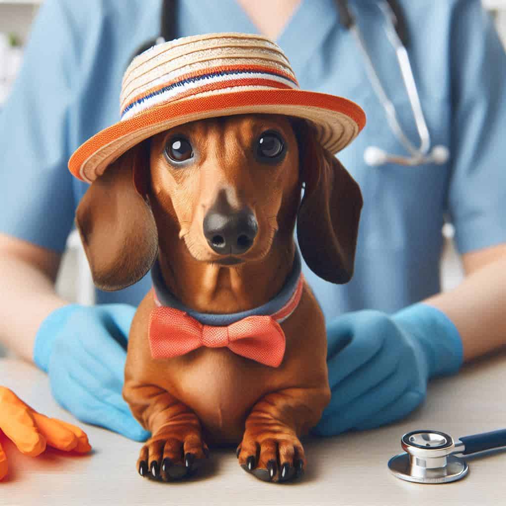 Recurtim Daschund at the Vets